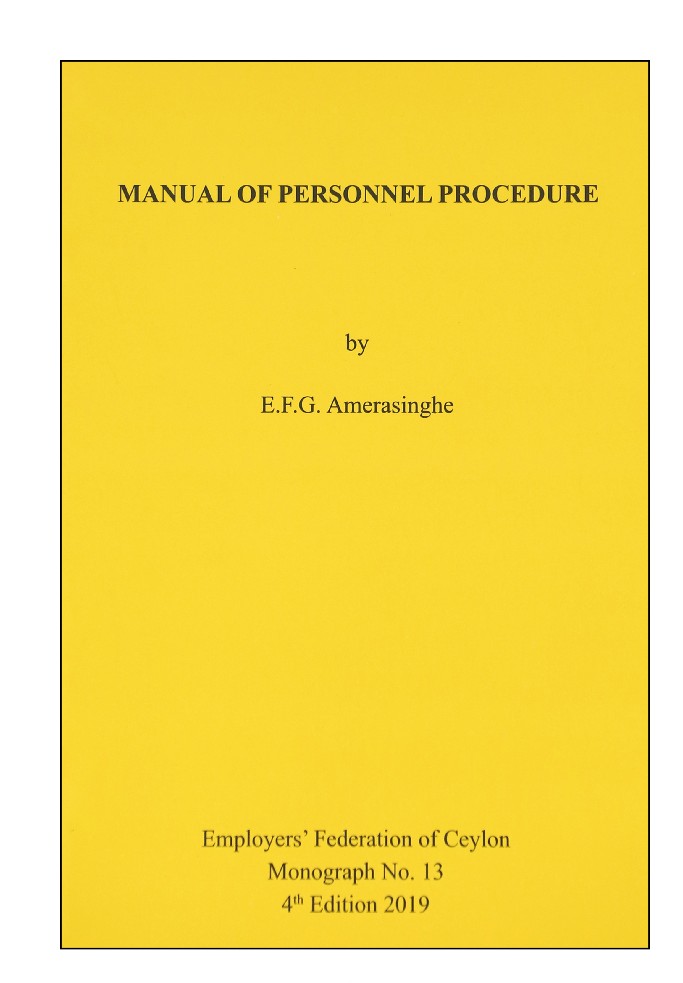 Manual Of Personnel Procedure	